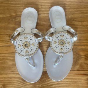 Jack Rogers Georgina Jelly Silver & Gold Size 8